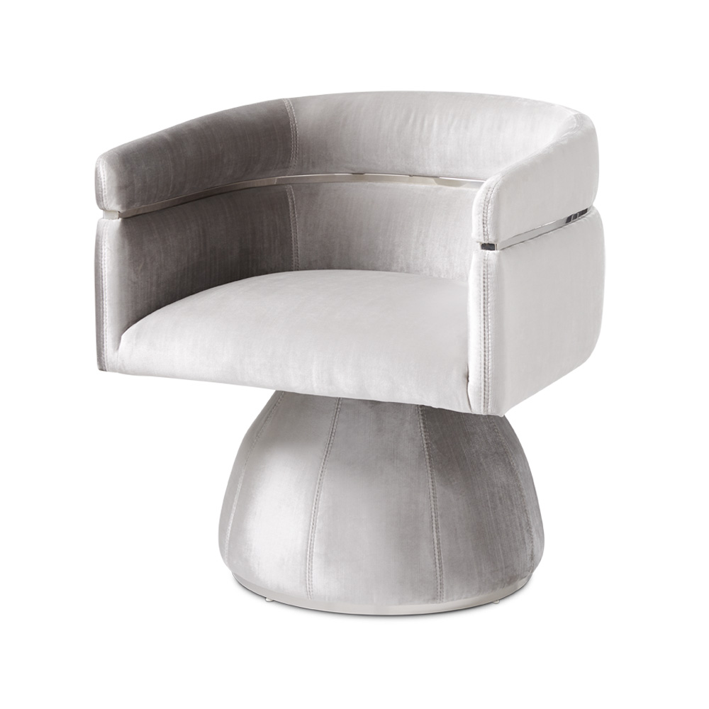 Obi Chair: Grey Velvet